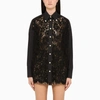 DOLCE & GABBANA BLACK LACE SHIRT,F5O64TFU5K9-J-DOLCE-N0000