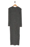 French Connection Sweeter Long Sleeve Midi Sweater Dress In Mid Grey Melange