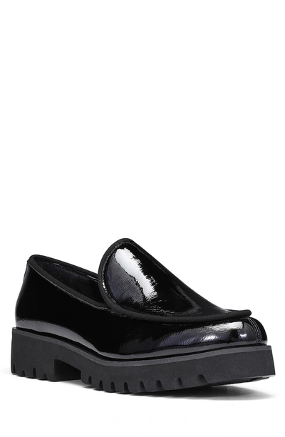 Donald Pliner Patent Platform Loafer In Black / Blk