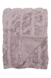 Nordstrom Pintuck Faux Fur Oversize Throw Blanket In Grey Bird