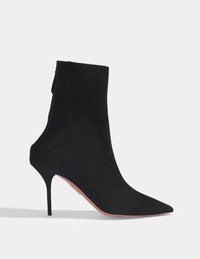 Aquazzura Saint Honoré 85 Ankle Boots In Black