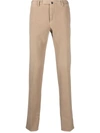 Incotex Slim-fit Cotton Trousers In Neutrals