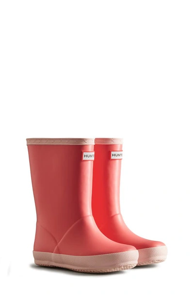 Hunter Kids' First Classic Waterproof Rain Boot In Polaris Pink / Pink