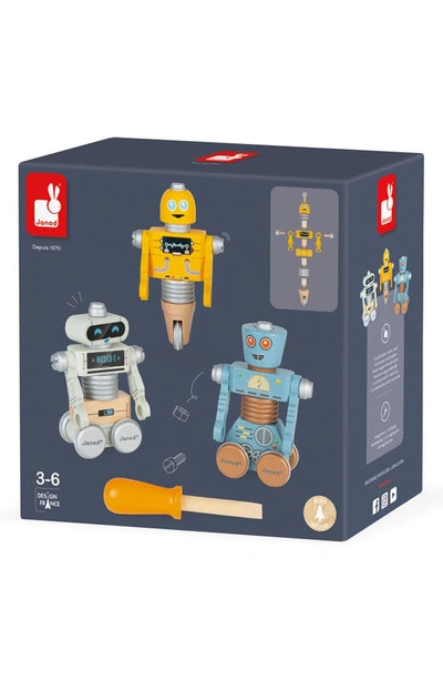Janod Babies' Brico Diy 53-piece Robots Kit In Blue