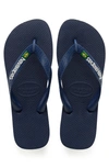 Havaianas Brazil Logo Flip Flop In Navy