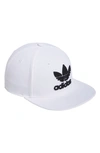 Adidas Originals Trefoil Chain Snapback Baseball Cap In White