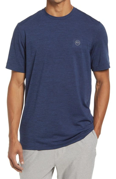 Travismathew Scenic Vista Logo T-shirt In Heather Navy