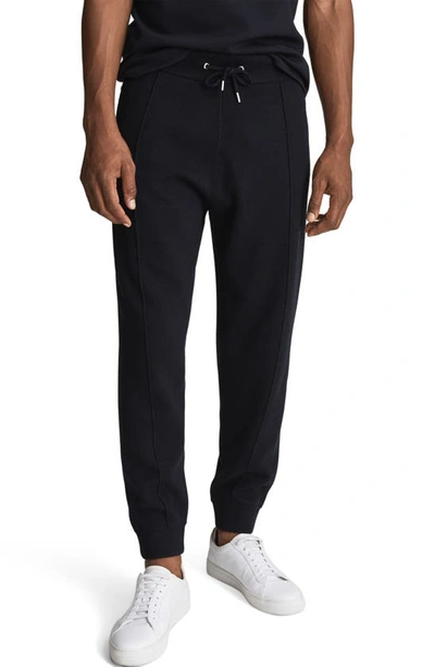 Reiss Menace Solid Slim Fit Joggers In Navy