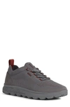 Geox Spherica Sneaker In Grey/ Dark Red
