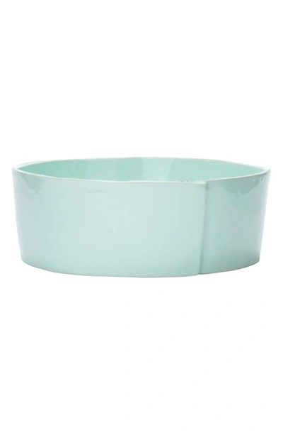 Vietri Lastra Large Serving Bowl In Aqua