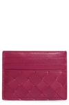 Bottega Veneta Intrecciato Leather Card Case In Fantasia