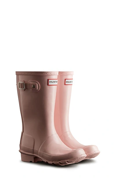 Hunter Kids' Original Waterproof Rain Boot In Pink