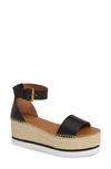 SEE BY CHLOÉ GLYN PLATFORM ESPADRILLE SANDAL,SB32201A-09009