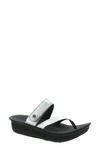 Wolky Tahiti Platform Sandal In Silver Metallic