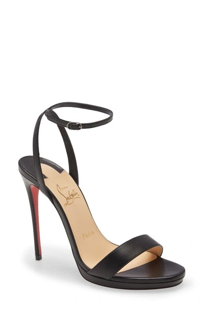 Christian Louboutin Loubi Queen Ankle Strap Sandal In Black