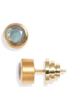 Dean Davidson Signature Midi Knockout Stud Earrings In Labradorite/gold