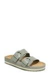 Vince Glyn Slide Sandal In White Sage