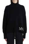 MONCLER LOGO OVERSIZE VIRGIN WOOL & CASHMERE SWEATER,G20939F00012A9564