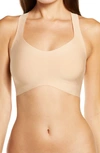 Commando Support Padded-cup Modal-blend Jersey Bra In Beige