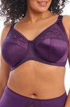 Elomi Cate Full Figure Underwire Lace Cup Bra El4030, Online Only In Plum