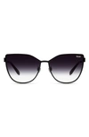 Quay 55mm In Pursuit Cat Eye Sunglasses In Black