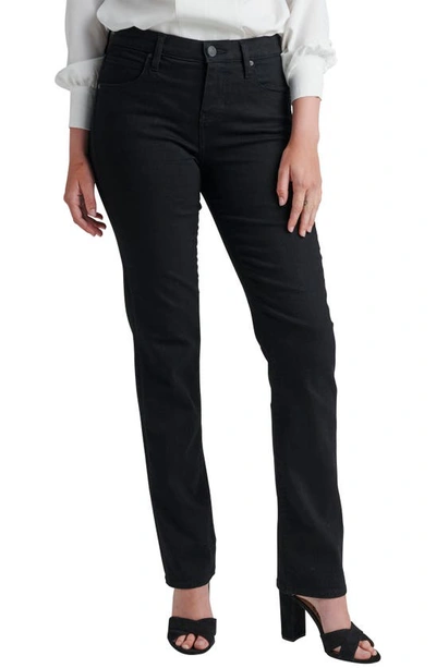 Jag Jeans Ruby Mid Rise Straight Leg Jeans In Black Void In Multi