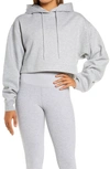 Alo Yoga Bae Crop Hoodie In Athletic Heather Grey