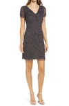 Pisarro Nights Beaded Double V-neck Dress In Slate