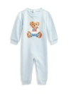 RALPH LAUREN BABY BOY'S POLO BEAR FLEECE COVERALLS,400014829167