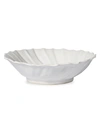 Vietri Incanto Stone White Ruffle Large Bowl