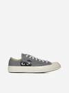 Comme Des Garçons Play Grey Converse Edition Half Heart Chuck 70 Low Sneakers