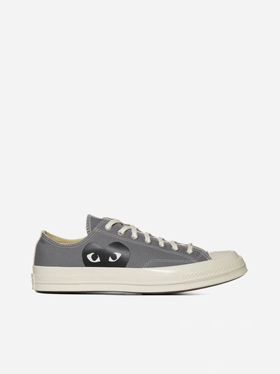 Comme Des Garçons Play Grey Converse Edition Half Heart Chuck 70 Low Sneakers