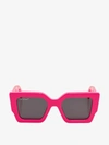 Off-white Marfa Rectangular-frame Sunglasses In Pink