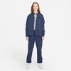 Nike Sportswear Essential Women's Fleece Cardigan In Midnight Navy/heather/black