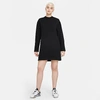 Nike Women's Sportswear Tech Fleece Long-sleeve Dress In Black/black