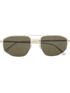 Mykita X Maison Margiela Pilot-frame Sunglasses In Gold