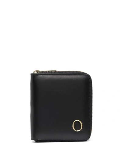 Orciani Logo-plaque Leather Wallet In Schwarz