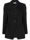 Alexander Mcqueen Upside-down Lapel Jacket In Schwarz