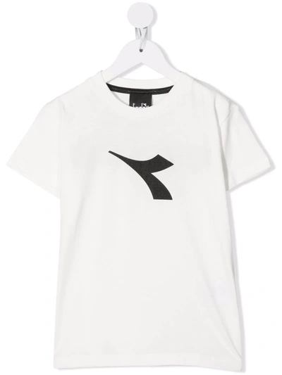 Diadora Junior Logo-print Cotton T-shirt In 白色