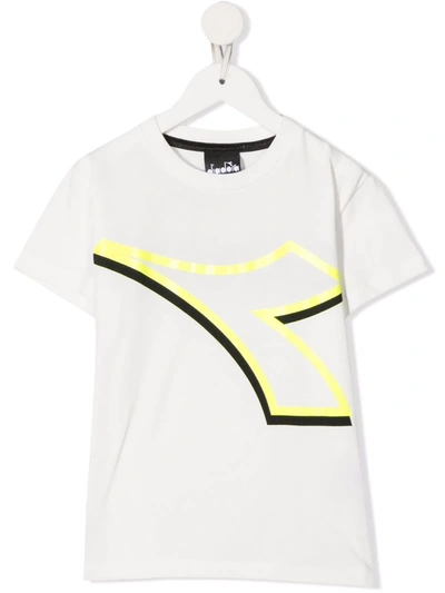 Diadora Junior Teen Logo-print Cotton T-shirt In White