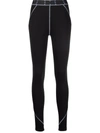 MCQ BY ALEXANDER MCQUEEN CONTRASTING-STITCH LEGGINGS