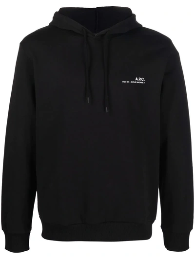 Apc A.p.c. Hoodie Standard Rue Madame Gots In Black