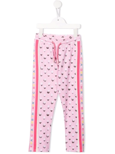 The Marc Jacobs Kids' Abstract-print Track Trousers In Pink