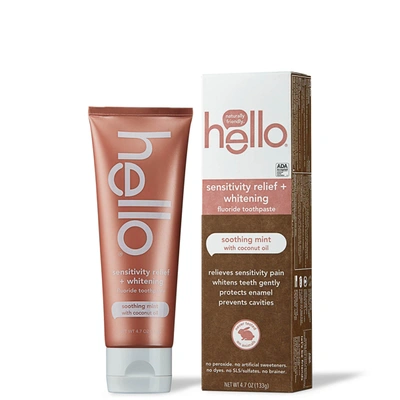 Hello Sensitivity Relief And Whitening Toothpaste 4.7 oz