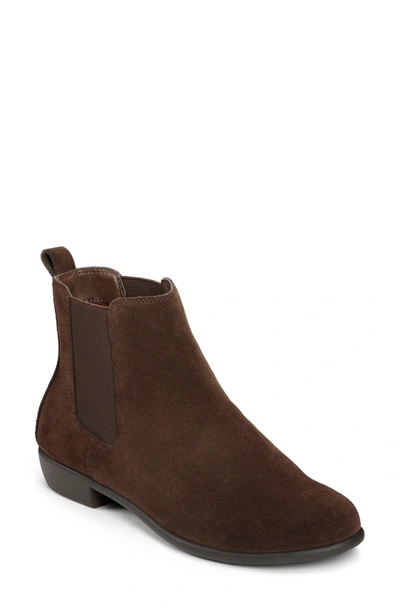 Aerosoles Step Dance Chelsea Boot In Brown Suede