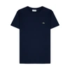 Lacoste Logo-embroidered Crew-neck T-shirt In Navy