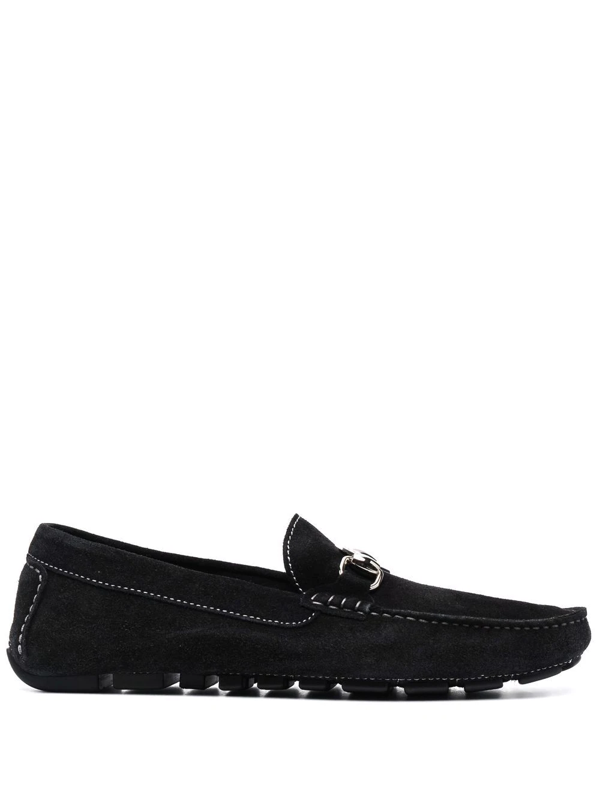 Philipp Plein rhinestone-embellished velvet loafers - Black