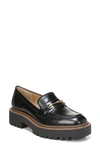 Sam Edelman Laurs Lug Sole Loafer In Black Box Leather