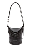 ALEXANDER MCQUEEN THE CURVE SMALL LEATHER SHOULDER BAG,6564671YB45