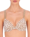 Natori Pure Luxe Full Fit Coverage T-shirt Everyday Support Bra (32b) Women's In Sandcastle Animal Print